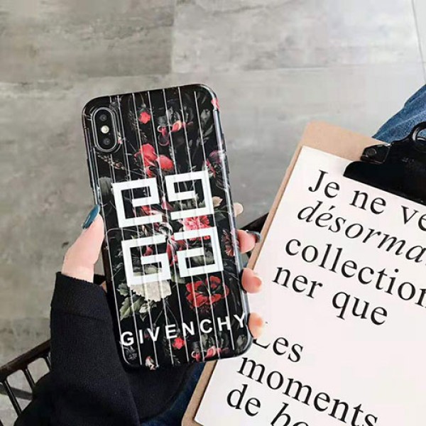 GIVENCHY ジバンシー iphone 11/11proMAX/11Rケース ブランド iphone xr/xs maxケース サメ犬花柄プリント iphone x/12/8/7 plusカバー 高品質 オシャレ