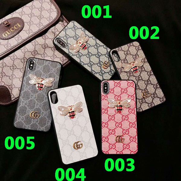 Gucci/グッチ iphone 12/12 pro/12 pro max/12 miniグッチ iphone 11/11pro maxケース ブランド iphone xr/xs maxケースGalaxy s10/s10+ケース 可愛い蜜蜂付き アイフォンx/8/7 plusケース ファッション大人気 新品