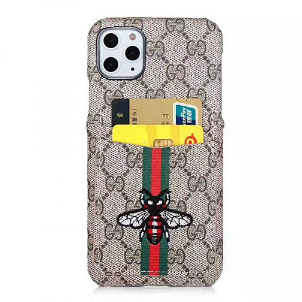 Gucci/グッチ iPhone 11/11 pro max/12pro maxケース 自然風刺繍 個性 ポケット付き Huawei P30/P30proケース アイホーンxr/xs maxケース ブランド galaxy note20/10/s10+iphone x/8/7 plusケース ファッションカード 人気