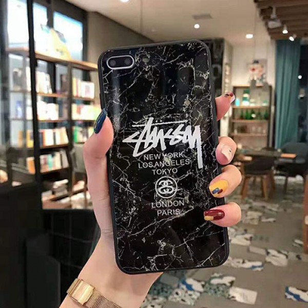 ステューシー iphone12/12pro maxケース ブランドstussy iphone xr/xs maxケース 潮流個性 アイフォン x/8/se2/7 plus/11proケースオシャレ大理石紋