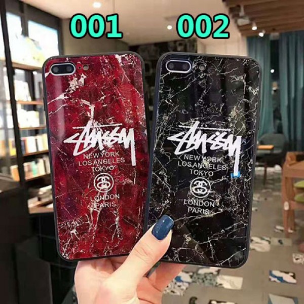 ステューシー iphone12/12pro maxケース ブランドstussy iphone xr/xs maxケース 潮流個性 アイフォン x/8/se2/7 plus/11proケースオシャレ大理石紋