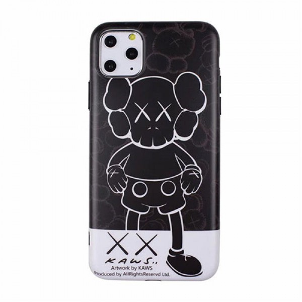 KAWS ペアお揃い アイフォン11ケース iphone xs/x/12/12pro maxケースファッション セレブ愛用 iphone11/11pro max/se2ケース 激安アイフォンiphone x/8/7 plusケース ファッション経典 メンズシンプル  ケース ジャケット