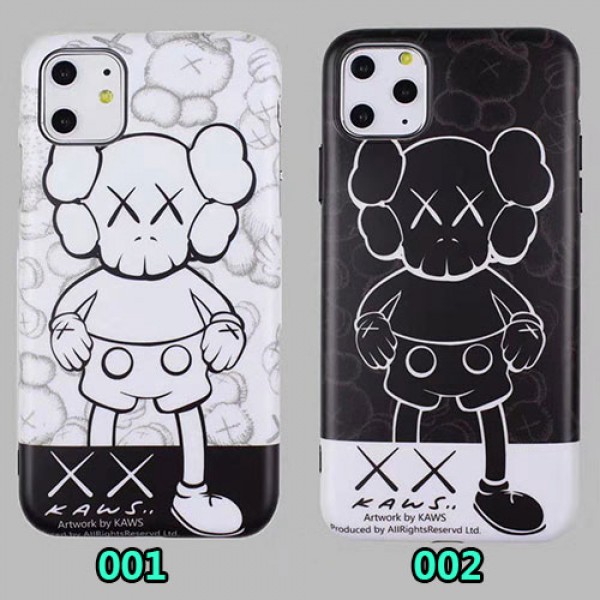 KAWS ペアお揃い アイフォン11ケース iphone xs/x/12/12pro maxケースファッション セレブ愛用 iphone11/11pro max/se2ケース 激安アイフォンiphone x/8/7 plusケース ファッション経典 メンズシンプル  ケース ジャケット