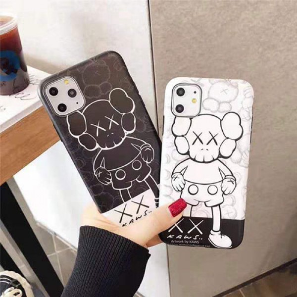 KAWS ペアお揃い アイフォン11ケース iphone xs/x/12/12pro maxケースファッション セレブ愛用 iphone11/11pro max/se2ケース 激安アイフォンiphone x/8/7 plusケース ファッション経典 メンズシンプル  ケース ジャケット