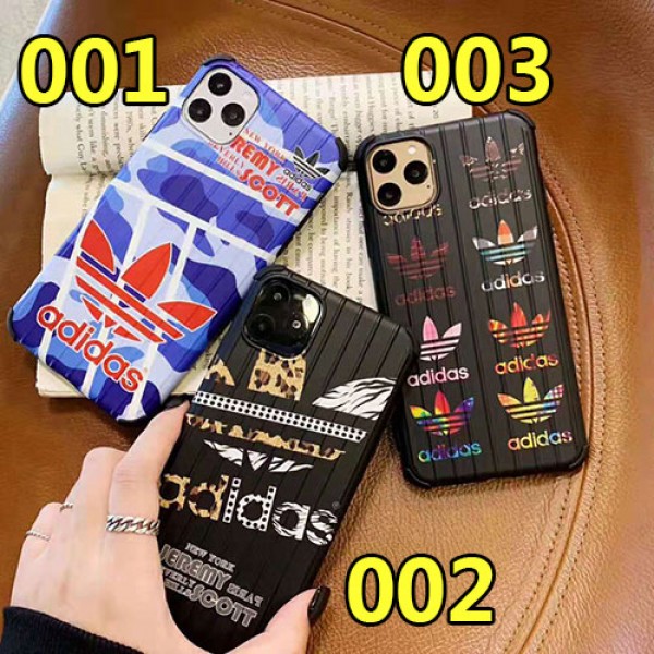 Adidas アディダス ペアお揃い アイフォンiphone12/12pro/12promaxケース アイフォンiphone x/8/7 plusケース ファッション経典 メンズジャケット型 2020 iphone12ケース 高級 人気モノグラム iphone11/11pro maxケース ブランド