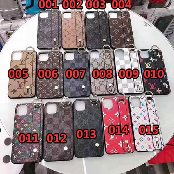 Lv Gucci ペアお揃い アイフォン11ケース iphone11/11pro max/se2ケース男女兼用人気ブランド ビジネス ストラップ付きアイフォンiphone 12/12pro/8/7 plusケース ファッション経典 メンズ