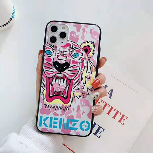 ケンゾーKENZO iphone11/11pro maxケースブランドiphone xr/xs/xs maxケース虎頭付き iphone x/10/8/se2/7 plusケースファッション カッコイイ