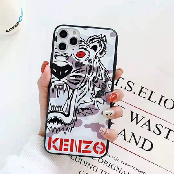 ケンゾーKENZO iphone11/11pro maxケースブランドiphone xr/xs/xs maxケース虎頭付き iphone x/10/8/se2/7 plusケースファッション カッコイイ