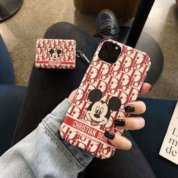 ディオール disney ディズニーコラボ ペアお揃いairpods pro airpods 1/2ケース アイフォン11 iphone xs/x/8/7ケースファッション セレブ愛用 iphone11/11pro max/se2ケース 激安モノグラム iphone11/11pro maxケース ブランドAir pods1/2/3ケース 耐衝撃 落下防止