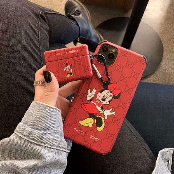 Gucci グッチ Disney ディズニーコラボ ブランド iphone12/12pro maxケース かわいいペアお揃い アイフォン11ケース iphone xs/x/8/7ケースiphone xr/xs max/11proケースブランドアイフォン12カバー レディース バッグ型 ブランド