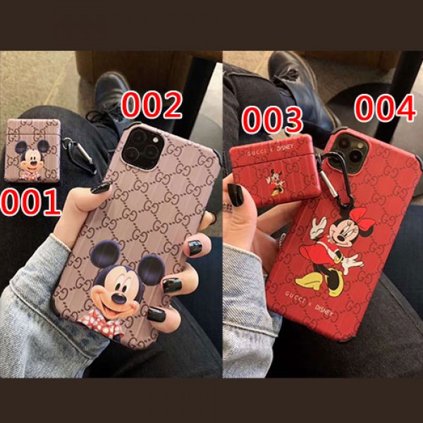 Gucci グッチ Disney ディズニーコラボ ブランド iphone12/12pro maxケース かわいいペアお揃い アイフォン11ケース iphone xs/x/8/7ケースiphone xr/xs max/11proケースブランドアイフォン12カバー レディース バッグ型 ブランド