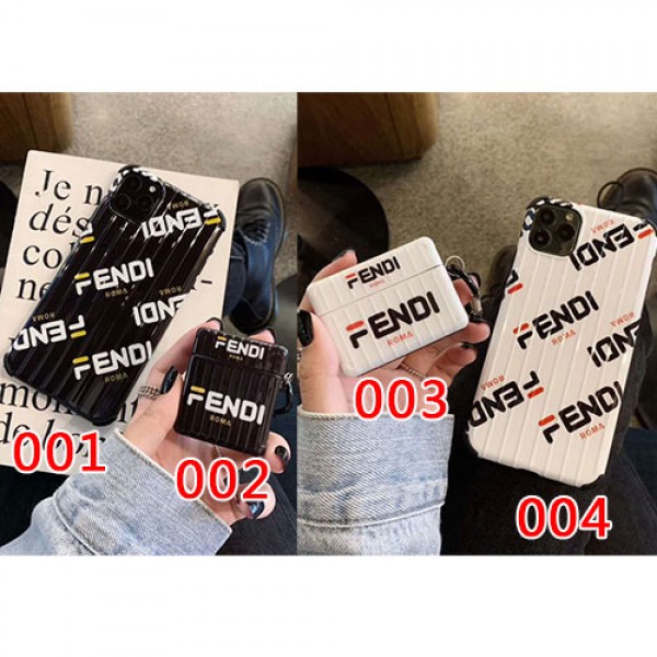 Fendi フェンデイブランド iphone11/11pro max/12pro maxケース かわいいレディース アイフォンiphone xs/11/8 plusケース おまけつきアイフォン12カバー レディース バッグ型 ブランドAirpods pro3ケース メンズ レディース