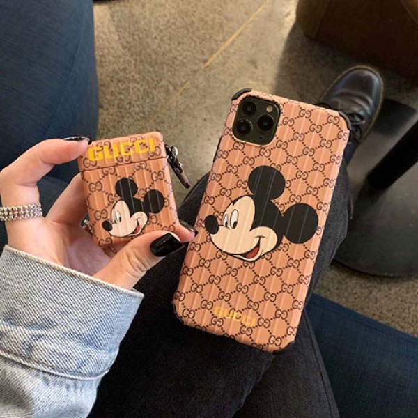 Gucci グッチ Disney ディズニーコラボ ファッション セレブ愛用 iphone11/11pro max/12pro maxケース 激安メンズ iphone11/11pro maxケース 安いアイフォン12カバー レディース バッグ型 ブランド Air pods proケース 防塵 落下防止