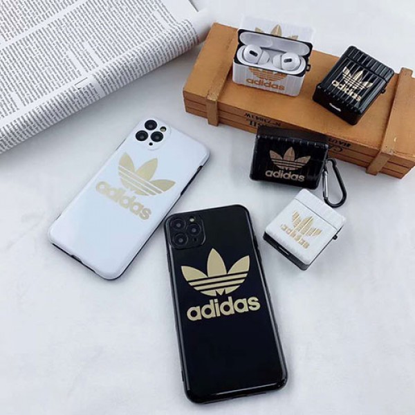 Adidas アディダスiphone12/12pro Air pods 3/2/1 ペアお揃い アイフォン11ケース iphone xs/x/8/7ケースレディース アイフォンiphone xs/12/8 plus/se2ケース おまけつきiphone xr/xs max/11proケースブランドアイフォン12カバー レディース バッグ型 ブランド Air pods proケース 防塵 落下防止