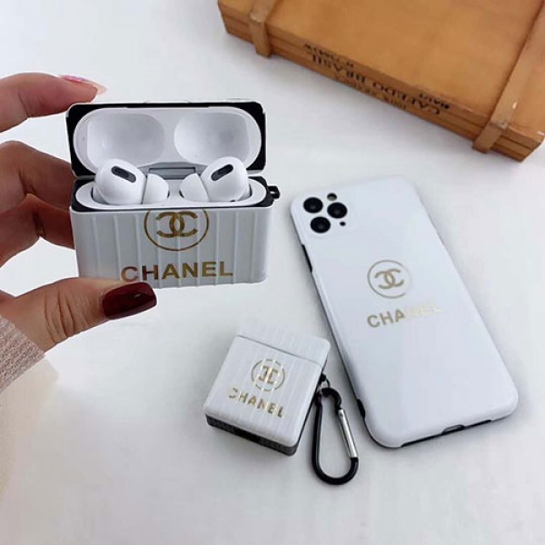 Chanel シャネル ブランド iphone12/12pro max/se2ケース Air pods1/2/ proケース 耐衝撃 落下防止Airpods pro3ケース メンズ レディース ペアお揃い アイフォン11ケース iphone xs/x/8/7ケース Air pods proケース保護 軽量Air pods 3/2/1ケースブランド