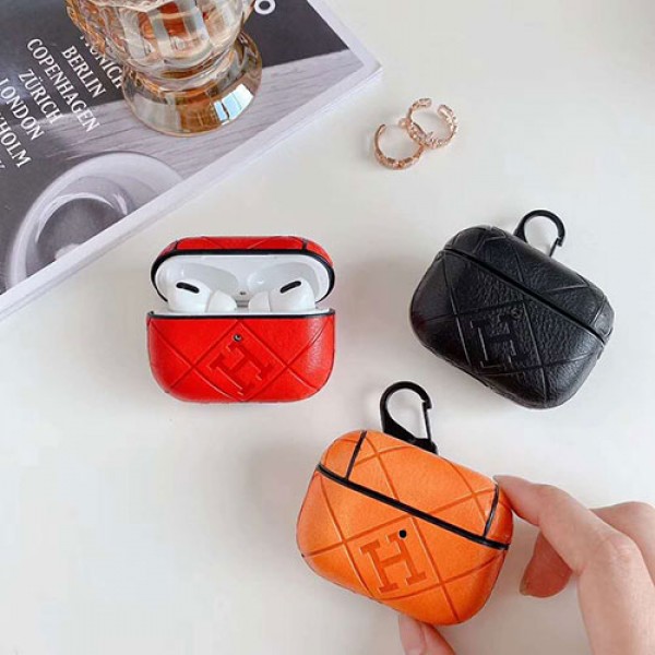 Hermes エルメス ブランドエアーポッズ プロ収納ケースAir pods1/2/3ケース 耐衝撃 落下防止Airpods pro3ケース メンズ レディース Air pods proケース 防塵 落下防止