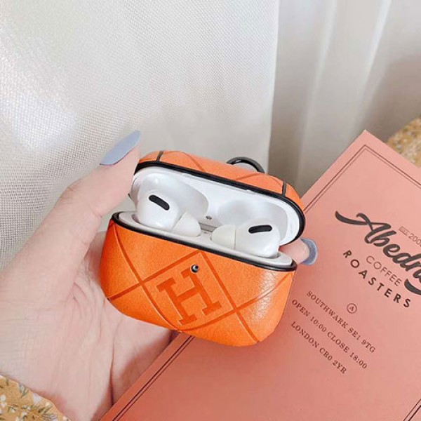 Hermes エルメス ブランドエアーポッズ プロ収納ケースAir pods1/2/3ケース 耐衝撃 落下防止Airpods pro3ケース メンズ レディース Air pods proケース 防塵 落下防止