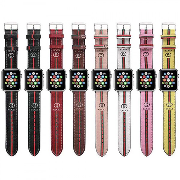 アップルウォッチ6 ベルト/バンド 高級ブランド  iWatch Series 6/5/4/3/se交換バンド ベルト 38mm 40mm 42mm 44mmグッチ アップルウォッチ交換腕時計ベルト