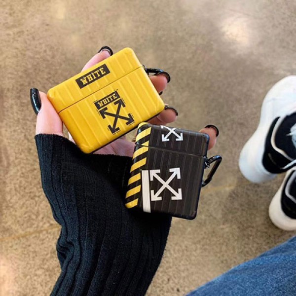 Off-White オーフホワイト アイフォンiphone x/8/7 plus/11/se2ケース ファッション経典 メンズジャケット型 2020 iphone12ケース 高級 人気Air pods 3/2/1ケースブランド Air pods proケース 防塵 落下防止