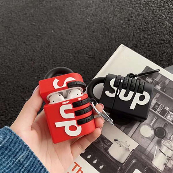 Supreme/シュプリーム ブランドエアーポッズ プロ収納ケースAirpods pro3ケース メンズ レディースAir pods proケース保護 軽量 Air pods proケース 防塵 落下防止