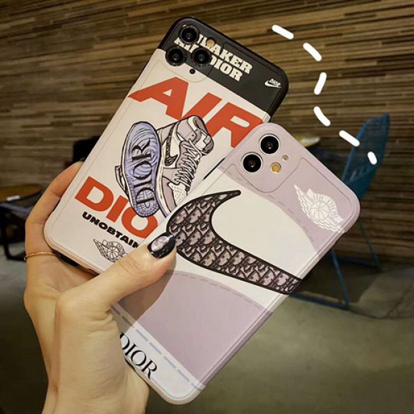 Dior ディオール ハイブランド iphone 12ケース コピーセレブ愛用全機種対応ハイブランドケース Nike/ナイキパロディiphone11/11 pro max/7/8 plus/se2ジャケットスマホケース コピー