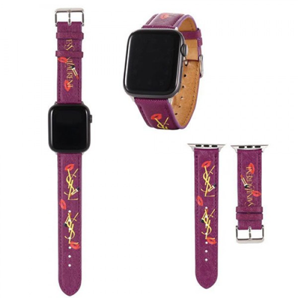 レディース イヴ・サンローランysl Apple Watch 6/se 2020バンドアップル ウォッチ6/5/4/3/2/1バンド 宛時計ベルト 女性人気Ysl お洒落 サイズ：38mm、40mm、42mm 、44mm