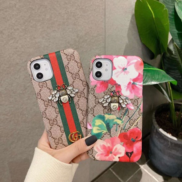 Gucci/グッチ女性向け iphone 12/12 pro 12 pro maxケース男女兼用人気ブランドiphone xr/xs maxケースins風 iphone 11/11 pro/11 pro maxケースケース かわいいモノグラム iphone11/11pro maxケース ブランド