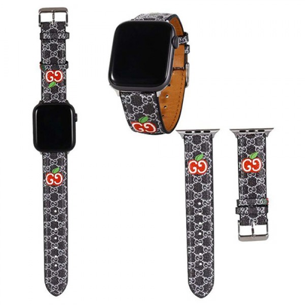 Gucci/グッチ ブランドアップルウォッチバンドApple Watch 6/5/4/3ベルト 交換用アップルウォッチ6/se 2020 バンド ブランド レディースバンド人気 38mm、40mm、42mm、44mm