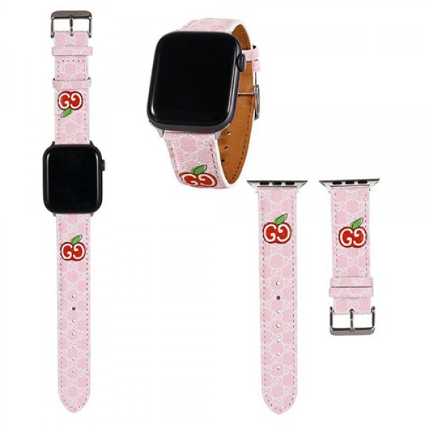 Gucci/グッチ ブランドアップルウォッチバンドApple Watch 6/5/4/3ベルト 交換用アップルウォッチ6/se 2020 バンド ブランド レディースバンド人気 38mm、40mm、42mm、44mm