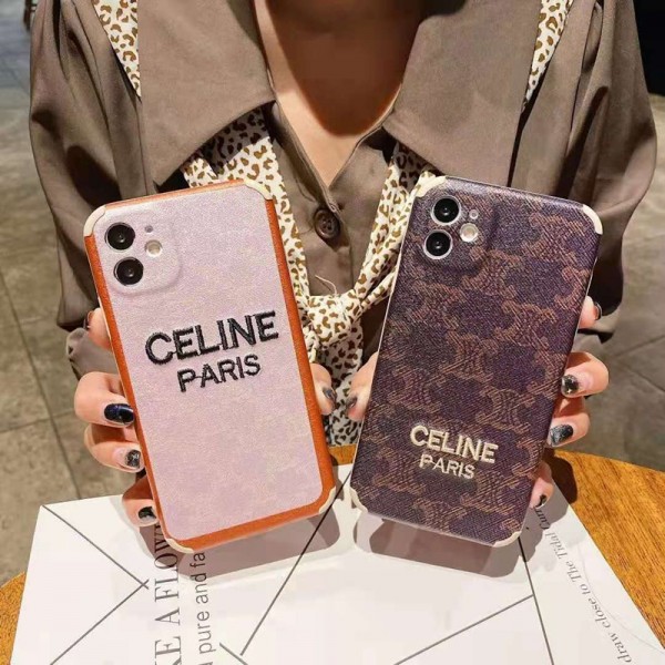 CELINE/セリーヌ ペアお揃い アイフォン12/12 pro maxケース男女兼用人気ブランド アイフォン ファッション経典 メンズレディース アイフォiphone12/xs/11/8 plusケース おまけつき