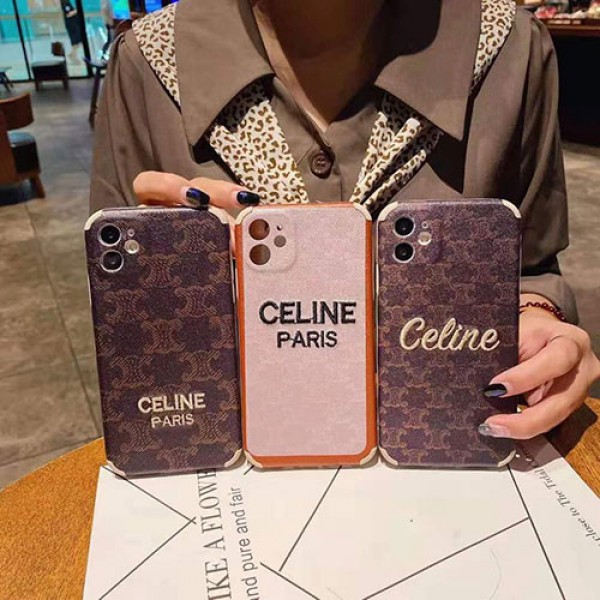 CELINE/セリーヌ ペアお揃い アイフォン12/12 pro maxケース男女兼用人気ブランド アイフォン ファッション経典 メンズレディース アイフォiphone12/xs/11/8 plusケース おまけつき