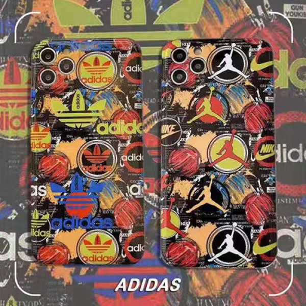 Adidas/Jordan ブランド iphone12/12pro maxケース かわいいアイフォンiphone xs/x/8/7 plusケース ファッション経典 メンズモノグラム ブランドiphone 12ケース ファッション