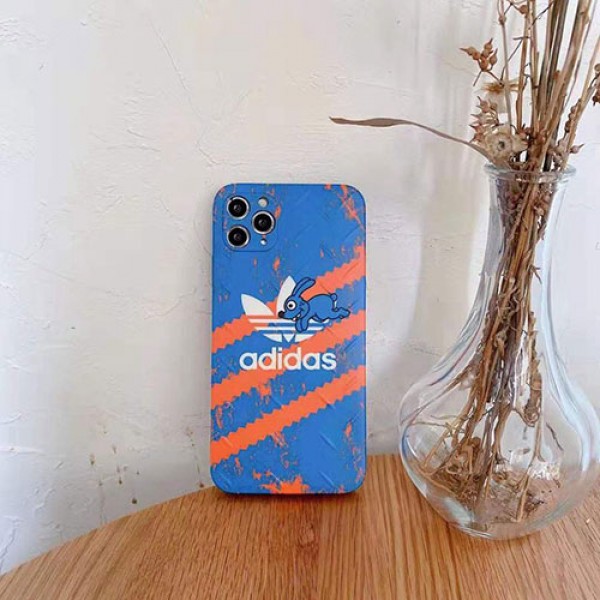 Adidas/アディダス ビジネス ストラップ付き個性潮 iphone12/12mini/12pro/12promaxケース ファッションins風 かわいいレディース アイフォiphone12/xs/11/8 plusケース おまけつき