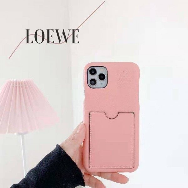 LOEWE/ロエベブランド iphone13/13mini/13 pro maxケース背面バック付きカード入れ 人気アイフォン12/12mini/12promaxカバー質感モノグラム 経典 レザーiphoen11/11promax/X/SE2保護ケース ins風アイフォンＸ//8/7 カバー激安 ファッション 大人気 メンズ レディース