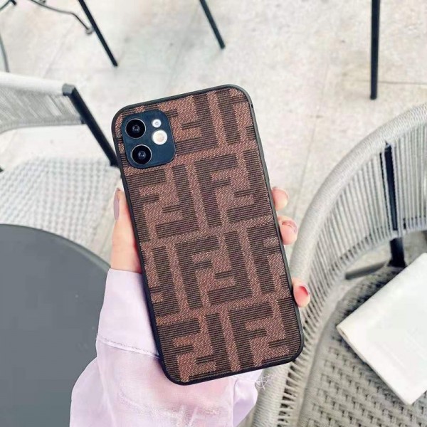 フェンデイ ブランド iphone12/12pro maxケース かわいい ビジネス 縫い布製 個性潮 おまけつき Fendi iphone x/xr/xs/xs max/8plus/11proケース ファッション アイフォン12mini/12 pro maxカバー バッグ型 レディース