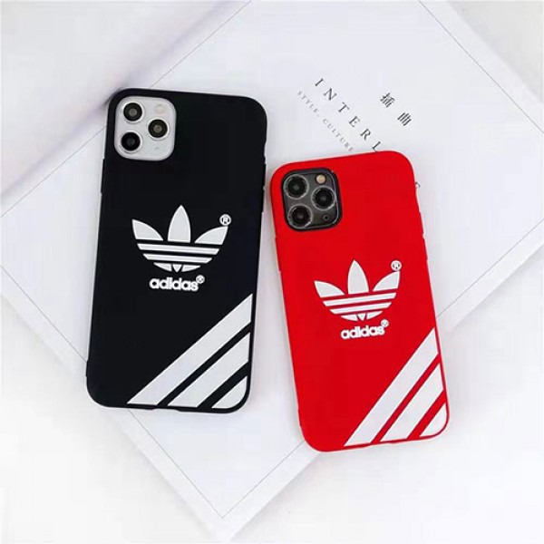 Adidas/アディダス ファッション セレブ愛用 iphone12/12pro maxケース 激安レディース アイフォiphone12/xs/11/8 plusケース おまけつきブランドモノグラム  ブランド