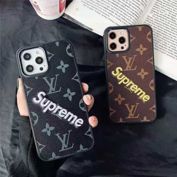 Lv/Supreme ペアお揃い アイフォン13/12 pro maxケース ス男女兼用人気ブランドiphone 11/xs/x/8/7ケーケース ファッション経典 メンズメンズ iphone11/11pro maxケース 安い