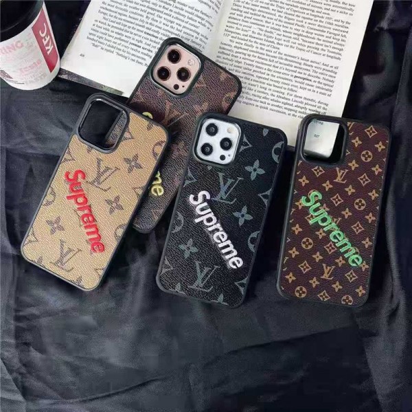 Lv/Supreme ペアお揃い アイフォン13/12 pro maxケース ス男女兼用人気ブランドiphone 11/xs/x/8/7ケーケース ファッション経典 メンズメンズ iphone11/11pro maxケース 安い