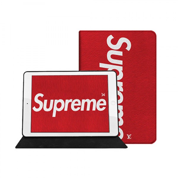 Supreme lv Ipad 10 9 8/7 世代 mini5 6 7 アイパッドエア1/2/3 4 5 6ケース 横開きブラント iPad Air  5 6 10.9インチケース  コピーiPad ミニ6  5/4/3/2/1手帳型カバー ブランドパロディ・レプリカアイパッド プロ2020ケース 激安 オーダーメイド