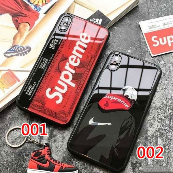 Supreme x Nikeコラボ  ペアお揃い アイフォン12/12mini/12promaxケース iphone xs/x/8/7/se2ケースgalaxys20/20+ケース ビジネス ストラップ付き個性潮 iphone x/xr/xs/xs maxケース ファッションメンズ iphone11/11pro maxケース 安い