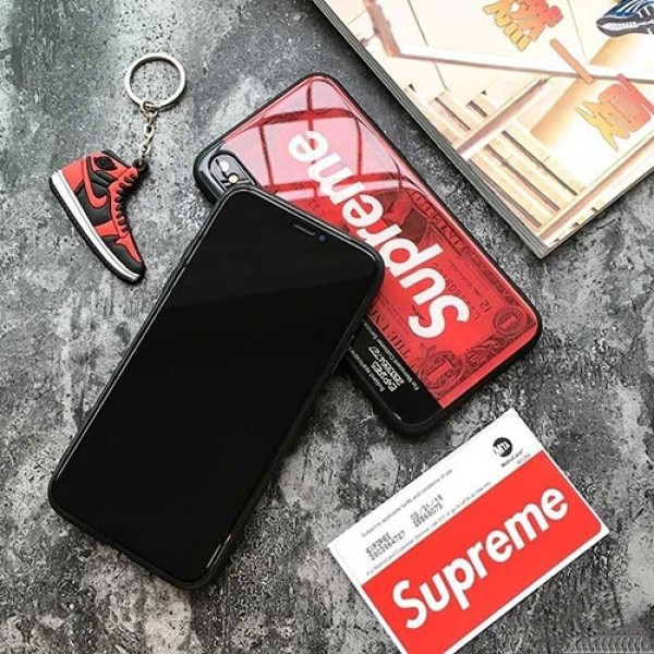 Supreme x Nikeコラボ  ペアお揃い アイフォン12/12mini/12promaxケース iphone xs/x/8/7/se2ケースgalaxys20/20+ケース ビジネス ストラップ付き個性潮 iphone x/xr/xs/xs maxケース ファッションメンズ iphone11/11pro maxケース 安い