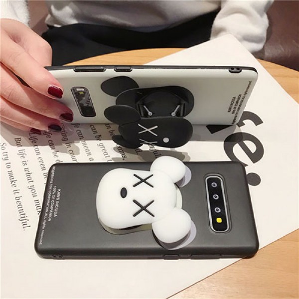 KAWS galaxys20/ note10 s10/s9 plusケース ビジネス ストラップ付きシンプル iPhone 11/11Pro max/12ケース ジャケットins風  Galaxy s10/s20+/s20 ultraケースケース かわいいレディース アイフォンiphone xs/11/8 plusケース おまけつき