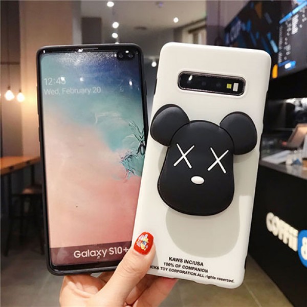 KAWS galaxys20/ note10 s10/s9 plusケース ビジネス ストラップ付きシンプル iPhone 11/11Pro max/12ケース ジャケットins風  Galaxy s10/s20+/s20 ultraケースケース かわいいレディース アイフォンiphone xs/11/8 plusケース おまけつき