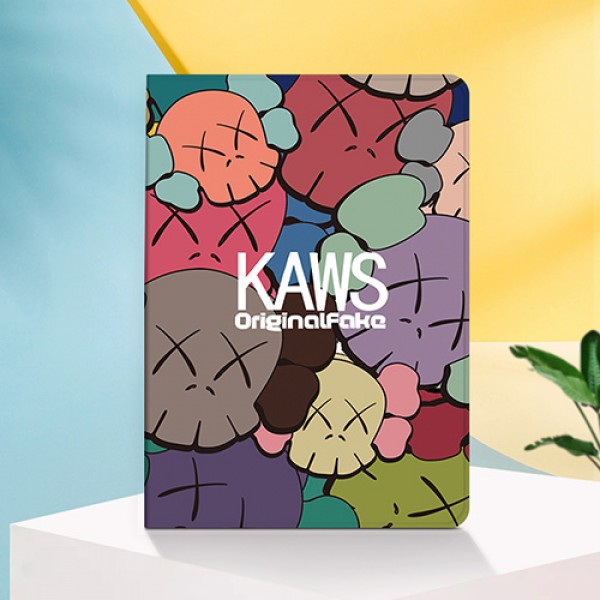 KAWS アイパッドエア1/2/3ケース 横開きブラント iPad Air4 10.9インチケース  コピーiPad8 ミニ5/4/3/2/1手帳型カバー ブランドパロディ・レプリカ日本未入荷新型 iPad pro 9.7 11 12.9インチケース ブランド