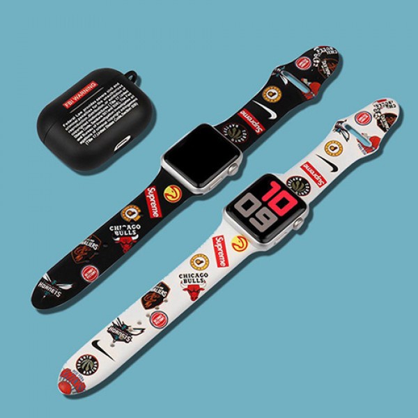 supreme x nikeコラボ Apple Watch 8/7/6/5/4/3ベルト 交換用アップルウォッチ8/7/6/se 2022 バンド ブランド レディースかわいいビジネスマン用高級Apple Watch 8/7/6/5/4/3ブランドバンド本革