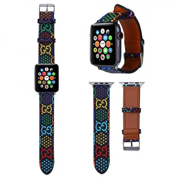 グッチ GUCCI  Apple Watch 8/76/5/4/3ベルト 交換用バンド 人気かわいいビジネスマン用高級Apple Watch 8/7/6/5/4/3ブランドバンド本革：38mm、40mm、42mm、44mm 41/45mm 