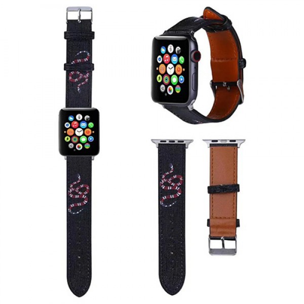 グッチ GUCCI  Apple Watch 8/76/5/4/3ベルト 交換用バンド 人気かわいいビジネスマン用高級Apple Watch 8/7/6/5/4/3ブランドバンド本革：38mm、40mm、42mm、44mm 41/45mm 