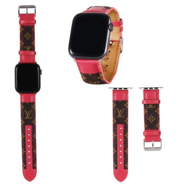 Lv/ルイヴィトン Apple Watch8/7 6/5/4/3ベルト 交換用アップルウォッチ6/se 2020 バンド ブランド レディースかわいいビジネスマン用高級Apple Watch 6/5/4/3ブランドバンド本革 38mm/40mm/42mm/44mm