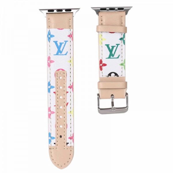 Lv/ルイヴィトン Apple Watch8/7 6/5/4/3ベルト 交換用アップルウォッチ6/se 2020 バンド ブランド レディースかわいいビジネスマン用高級Apple Watch 6/5/4/3ブランドバンド本革 38mm/40mm/42mm/44mm