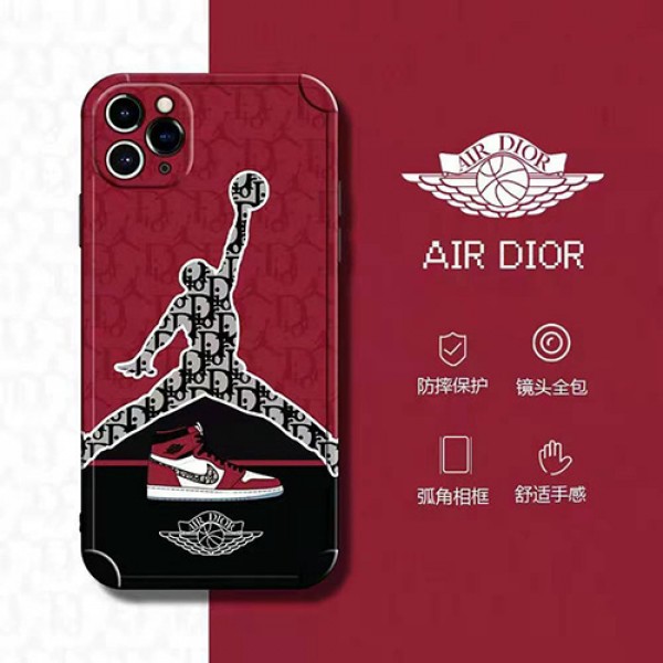 Dior&Jordanブランド iphone 13/13mini/13promaxカバー四角保護アイフォン12/12 mini/12 pro maxケース ジャケット型 交換用ケース コピーアイフォン11/11 pro/11 pro max/se2カバー  スポーツ風 防塵ファッション耐衝撃ジョーダン＆ディオールコラボIPHONE X/XS/XR/8/7ケースカバー激安モノグラム上品スマホケースコピー 芸能人愛用メンズ レディース